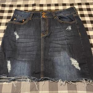 !IT Jeans Dark Wash Denim Tatiana Tummy Tuck Mini Skirt Size 8